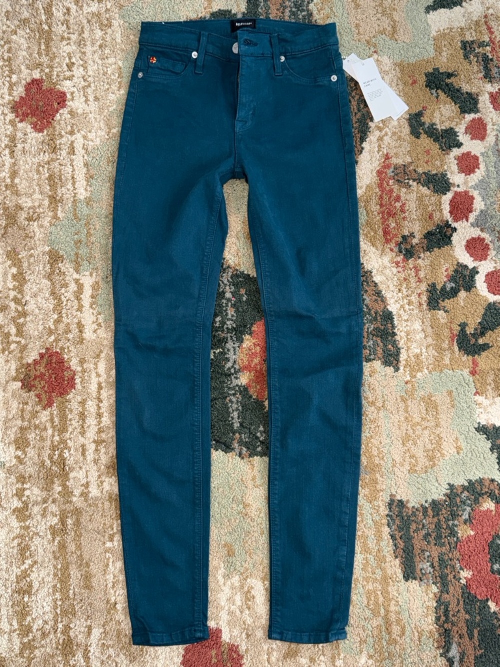 Hudson skinny Jeans in Teal Blue